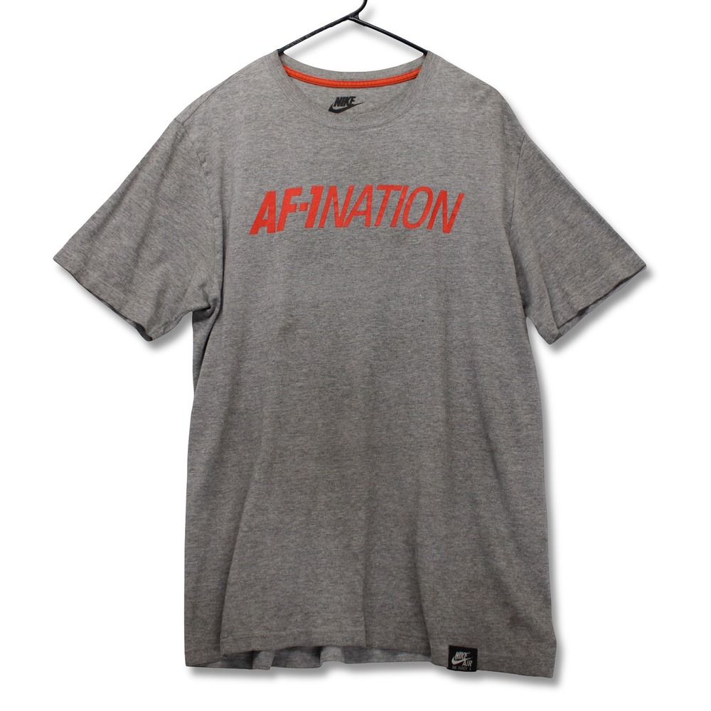 Nike AF1-Nation Graphic T-Shirt Mens Large‎ Gray Fair
